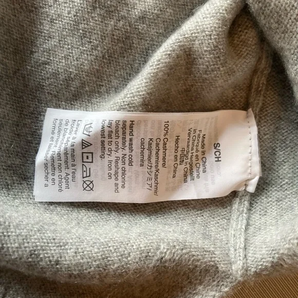 J. Crew Light Gray Crewneck Cashmerr Sweater, Size Small - Picture 5 of 5